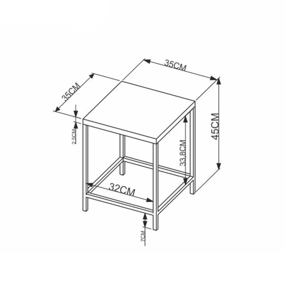 Conjunto de Mesa com 4 bancos Artesano Industrial 27847 VMT.DP Vermont/Preto SE