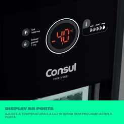 Cervejeira Frost Free Painel Digital Consul CZD12AT Cinza Titanium