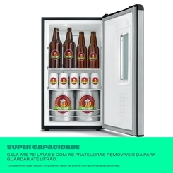 Cervejeira Frost Free Painel Digital Consul CZD12AT Cinza Titanium