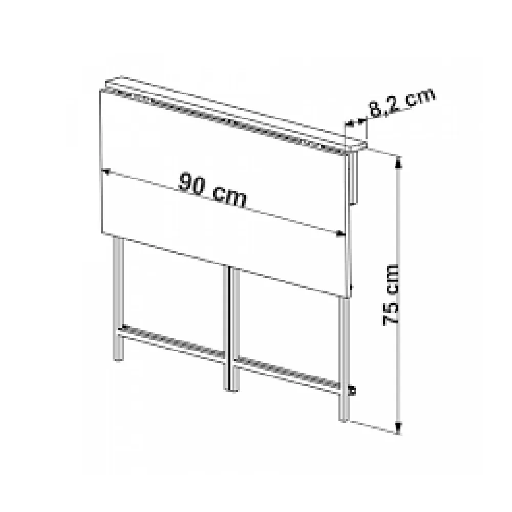 Escrivaninha Artesano Dobrável Steel Quadra 27893 Vermont/Preto SE