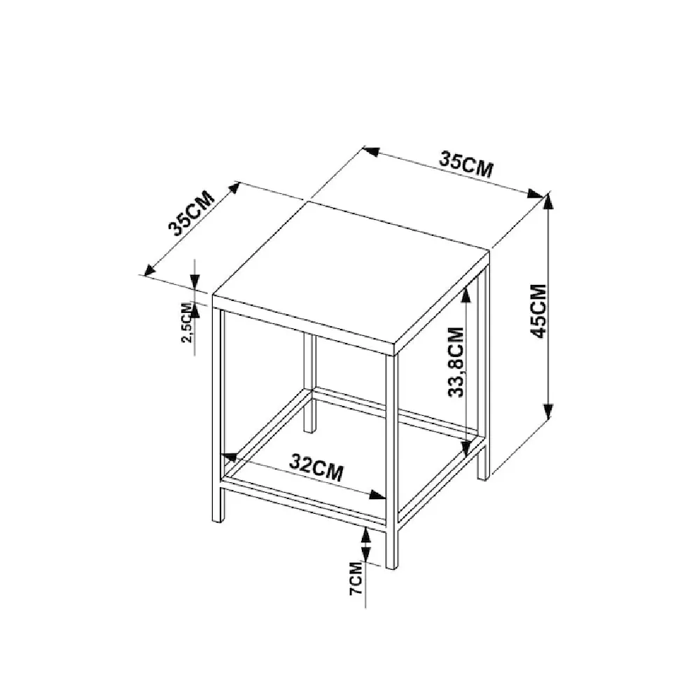 Banqueta Artesano Industrial 27823 Vermont/Preto SE