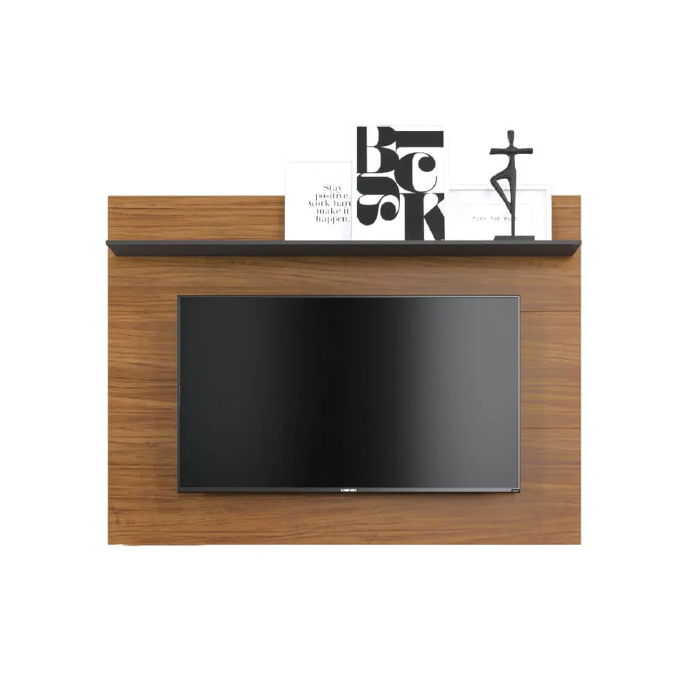 Painel para TV até 42" Colibri Maia 1.614.A0.591A.1 1 Prateleira Noce Milano/Preto Fosco SE