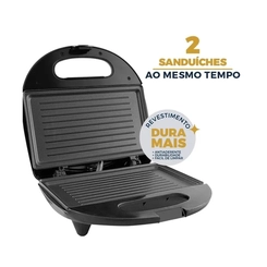 Sanduicheira e Grill 750W Britânia 64001069 Crome Inox