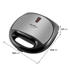 Sanduicheira e Grill 750W Britânia 64001069 Crome Inox