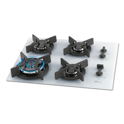 Cooktop 4 Bocas Tripla Chama Fischer Infinity 26297 Branco Bivolt SE