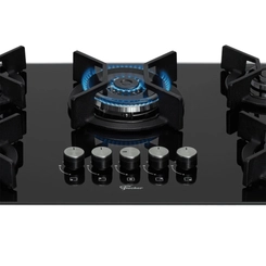 Cooktop 5 Bocas Tripla Chama Fischer Infinity 26298 Preto Bivolt SE