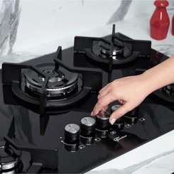 Cooktop 5 Bocas Tripla Chama Fischer Infinity 26298 Preto Bivolt SE