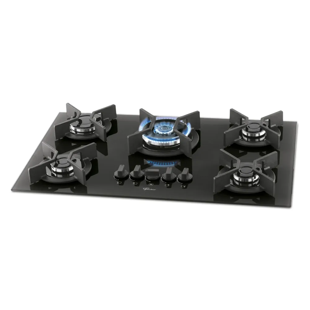 Cooktop Fischer Infinity 5 Bocas Tripla Chama Preto Bivolt SE