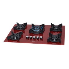 Cooktop 5 Bocas Tripla Chama Fischer Infinity 26298 Vermelho Bivolt SE
