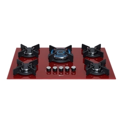 Cooktop 5 Bocas Tripla Chama Fischer Infinity 26298 Vermelho Bivolt SE
