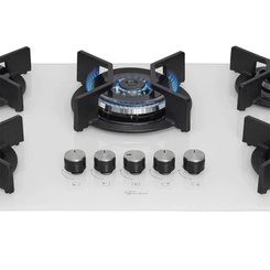 Cooktop 5 Bocas Tripla Chama Fischer Infinity 26298 Branco Bivolt SE