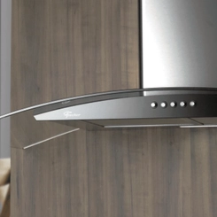 Coifa 90cm Depurador ou Exaustor Fischer Fit Line Inox com Vidro SE