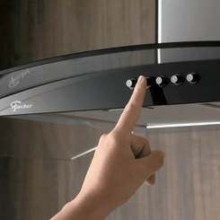Coifa 90cm Depurador ou Exaustor Fischer Fit Line Inox com Vidro SE