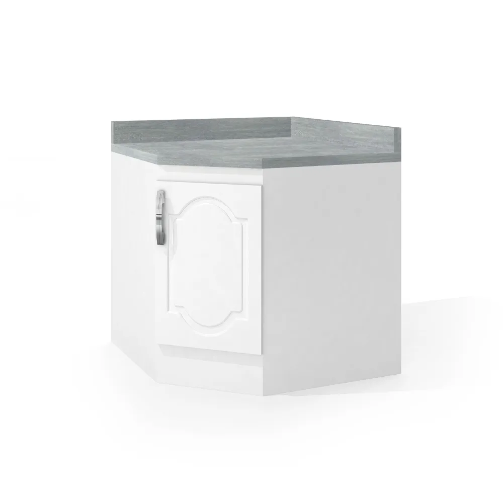 Balcão de Canto 75 cm Canção 1 Porta Futura 1411.001 Branco SE