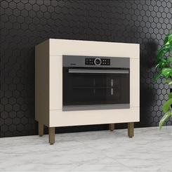 Balcão para Forno de Embutir 80cm Henn Connect C85-35 Duna/Cristal SE