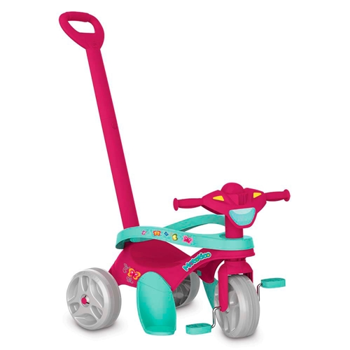 Triciclo Infantil Bandeirante Mototico Função Passeio Rosa