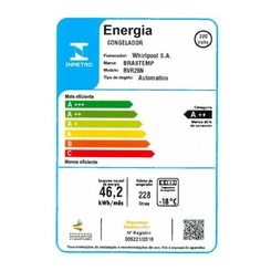 Freezer Vertical Frost Free Flex 1 Porta 228L Brastemp BVR28NB Branco