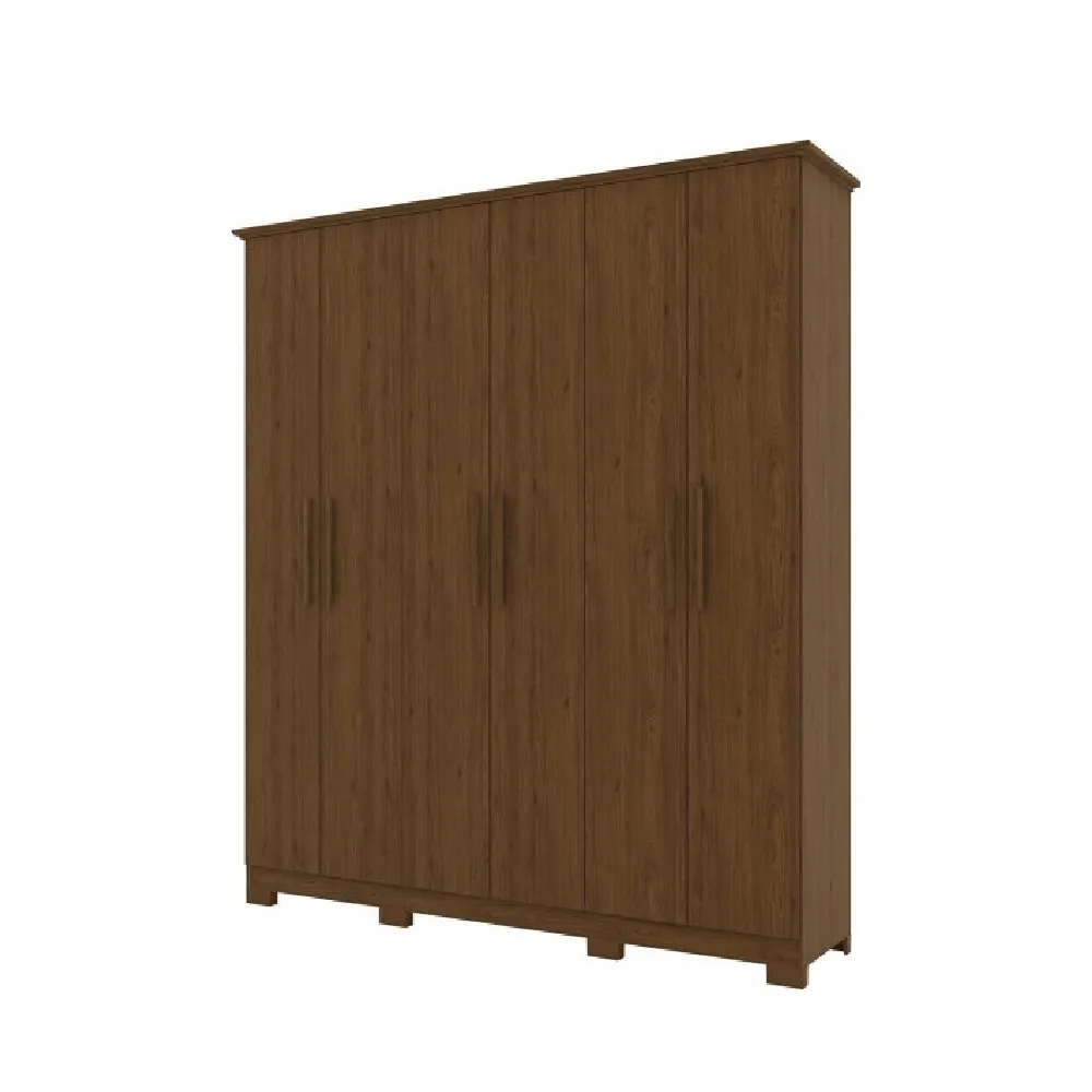 Guarda-Roupa 6 Portas Henn Cover D230-130 3 Gavetas Castanho SE