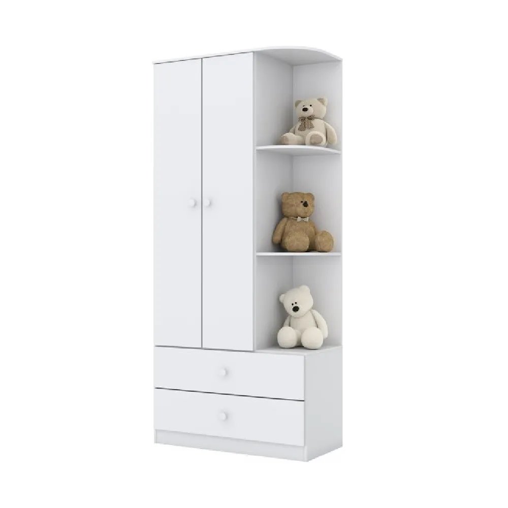 Guarda-Roupa 2 Portas Henn Labirinto I117-10 2 Gavetas Branco SE