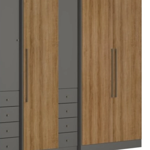 ドロマーゼーロ Guarda-Roupa 7 Portas THB Absolut Plus 5516 Grafite/Almendra