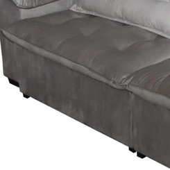 Sofá Retrátil 3 Lugares Magazin Estofados New California 669004 Cinza SE