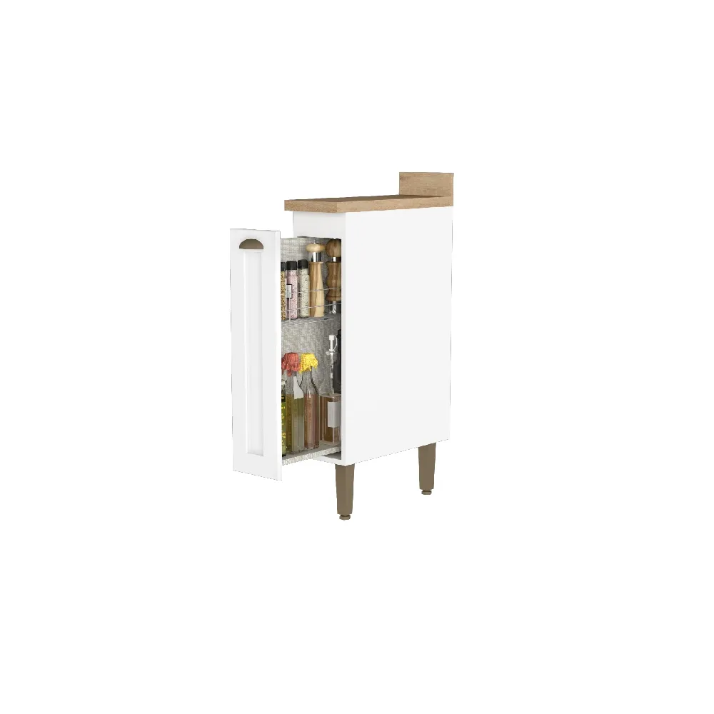 Balcão 20cm THB 1 Porta Classy CC251 Branco/Carvalho/Mel SE