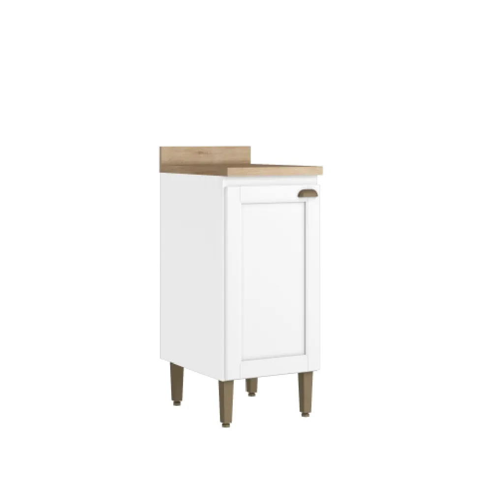 Balcão 40cm THB 1 Porta Classy CC341 Branco/Carvalho/Mel SE