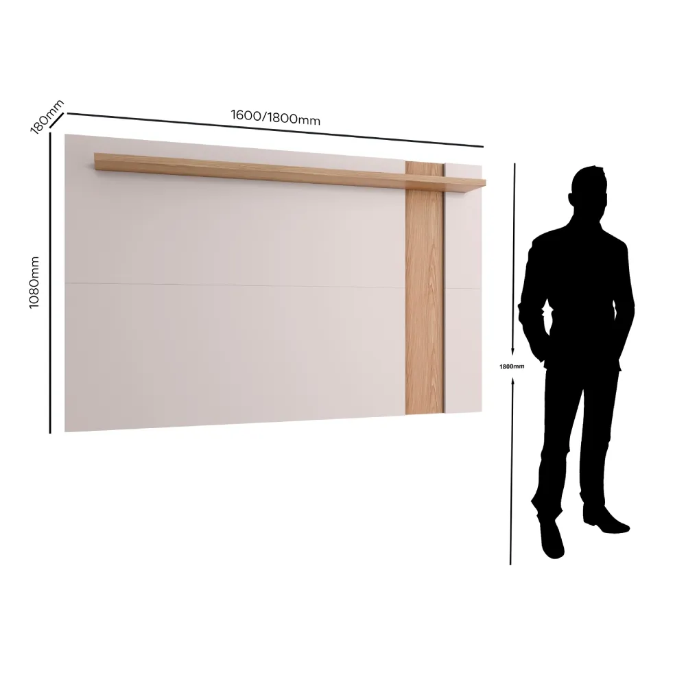 Painel para TV até 70" Colibri Extensivo Leme Freijó/Off White