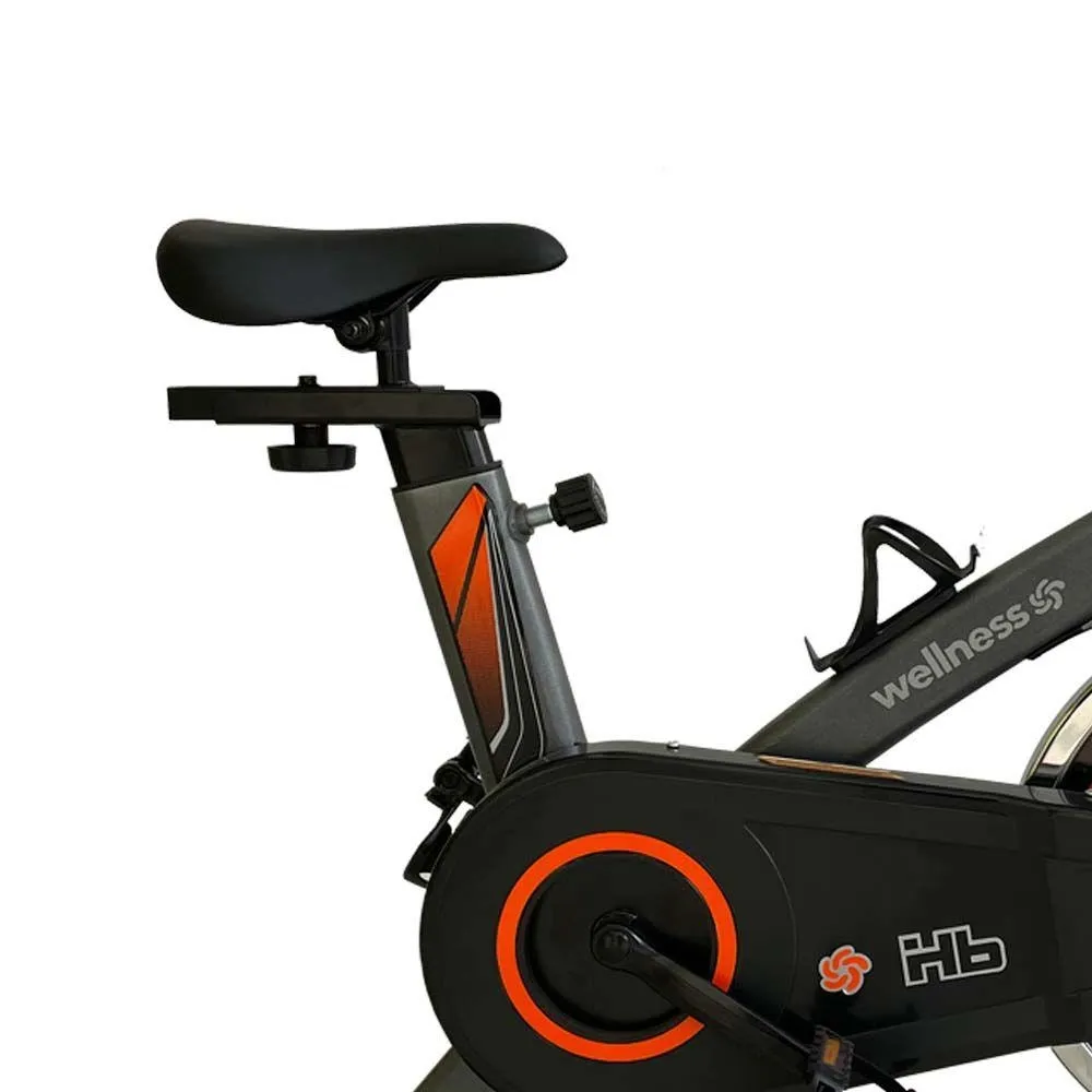 Bicicleta Ergométrica Wellness Spinning HB Roda 9 kg Mecânica até 100 kg GY047