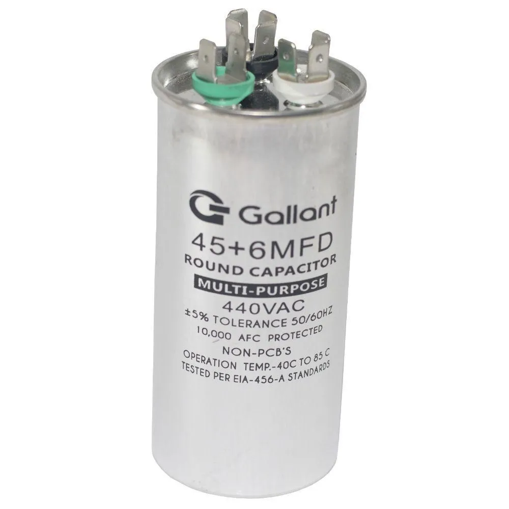 Capacitor CBB65 Gallant 45+6MF +-5% 440 VAC