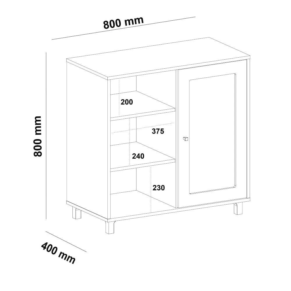 Buffet Artely Charlote 4521 Carvalho/Off White