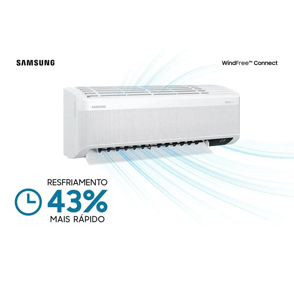 Ar Condicionado Split Inverter Samsung WindFree Connect 9000 BTUs Frio 220V AR09BVFAAWKXAZ