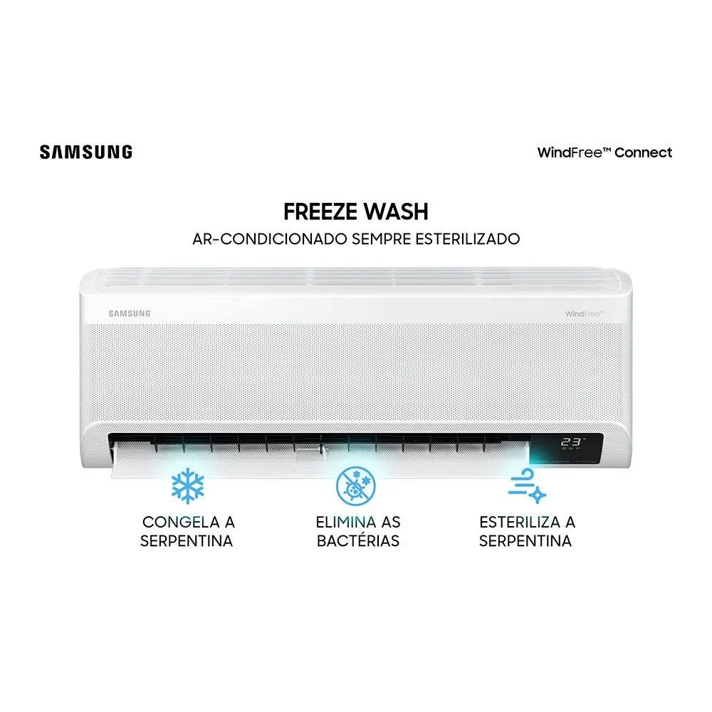 Ar Condicionado Split Inverter Samsung WindFree Connect 9000 BTUs Frio 220V AR09BVFAAWKXAZ