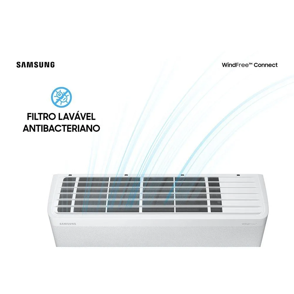 Ar Condicionado Split Inverter Samsung WindFree Connect 18000 BTUs Frio 220V AR18BVFAAWKXAZ