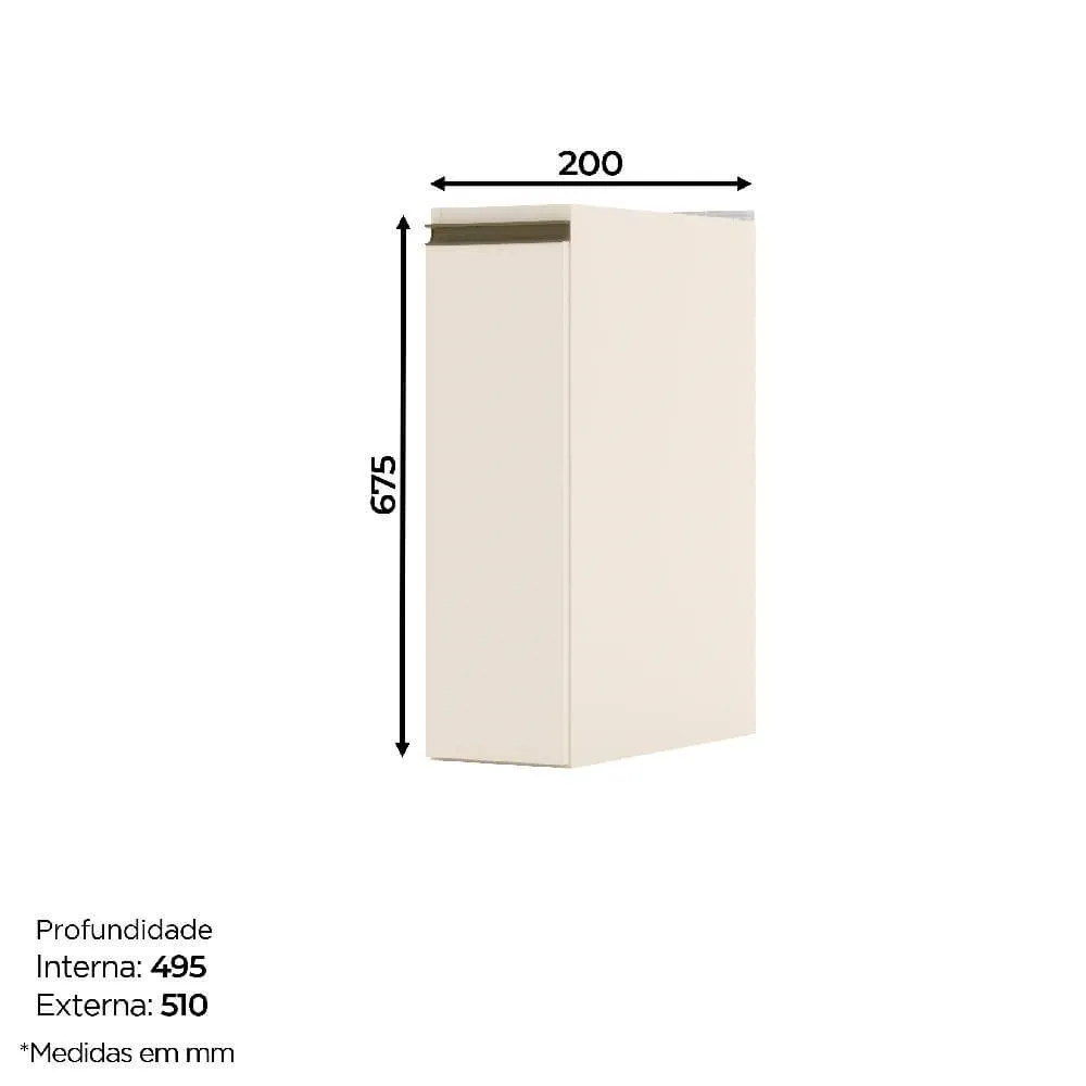 Balcão 20CM Henn 1 Porta Connect C60-139 Off White SE