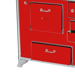 Fogão a Lenha Nº 1 Venâncio Gabinete 28963 Vermelho Saída à Esquerda