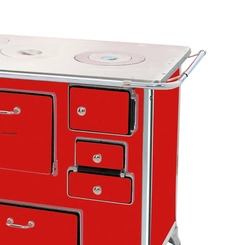 Fogão a Lenha Nº 1 Venâncio Gabinete 28963 Vermelho Saída à Esquerda
