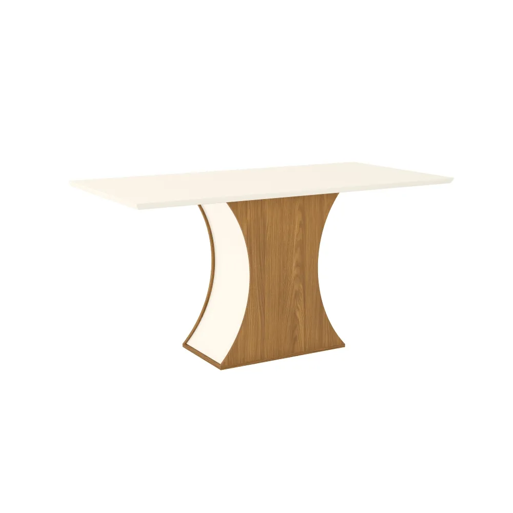 Mesa de Jantar 6 Lugares Henn Luíza SC16-127 com Tampo Nature/Off White SE