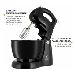 Batedeira 500W 4 Velocidades + Turbo 4,3L Britânia Pérola Preta