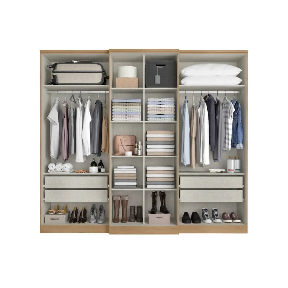 Guarda-Roupa 6 Portas THB Baviera 5750 4 Gavetas Capuccino SE