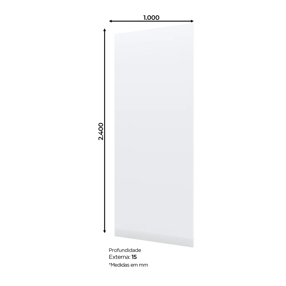 Painel de Acabamento Henn 240x100x15CM O467-05 Branco Hp SE