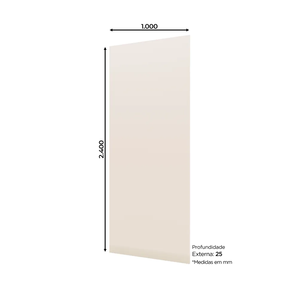 Painel de Acabamento Henn 240x100x25CM O468-139 Off White SE