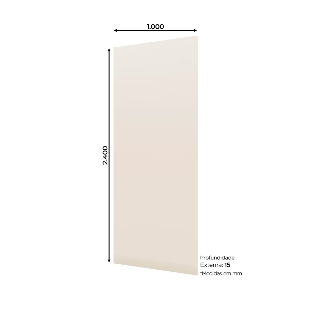 Painel de Acabamento Henn 240x100x15CM O467-139 Off White SE