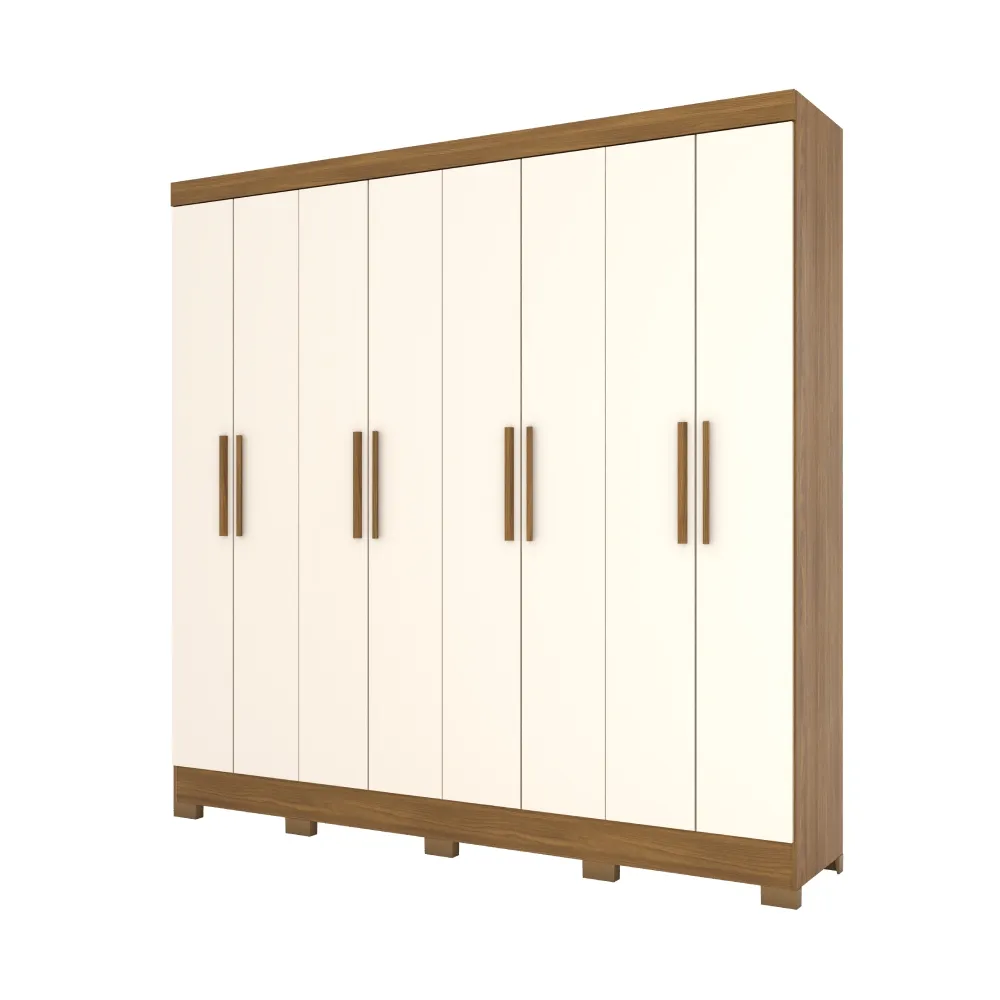 Guarda-Roupa 8 Portas Henn Briz B51-127 4 Gavetas Nature/Off White SE