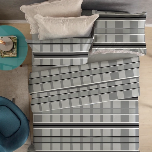 Jogo de Lençol 4 Peças Queen Size Corttex Essenciale 100% Algodão Sortido