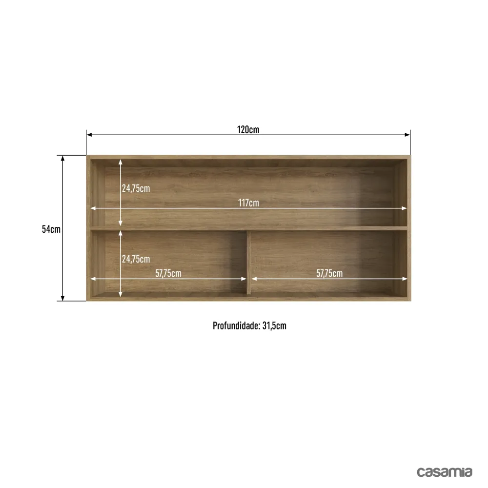 Aéreo 2 Portas 120CM Casamia One 37110002 Teka SE