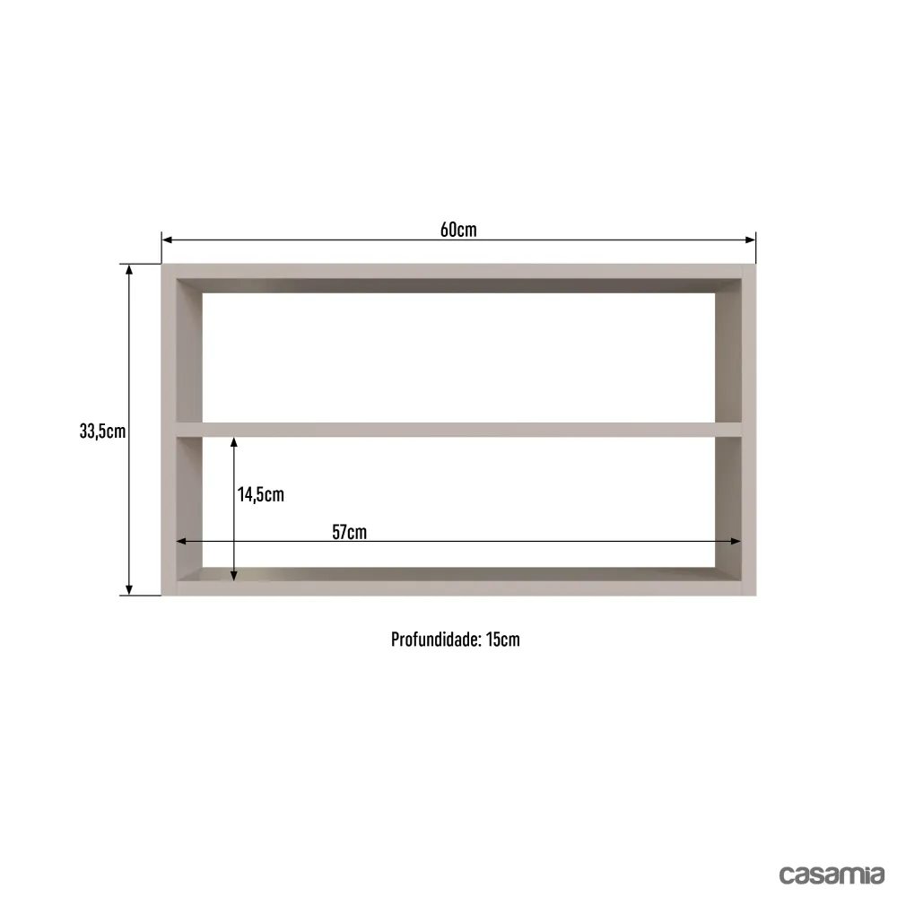 Aéreo Porta Tempero 60CM Casamia One 37460003 Cinnamon SE