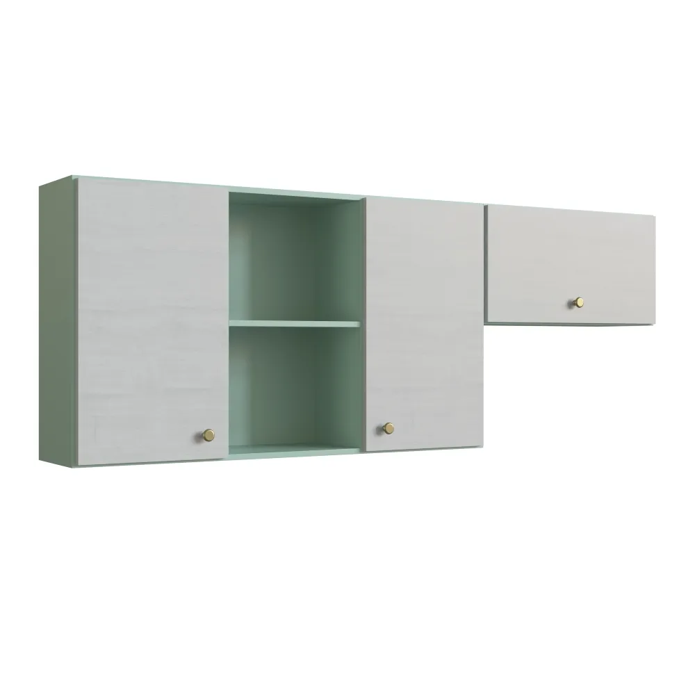 Aéreo 3 Portas 185CM Casamia Atena 5890002 Verde Bellagio/Snow SE