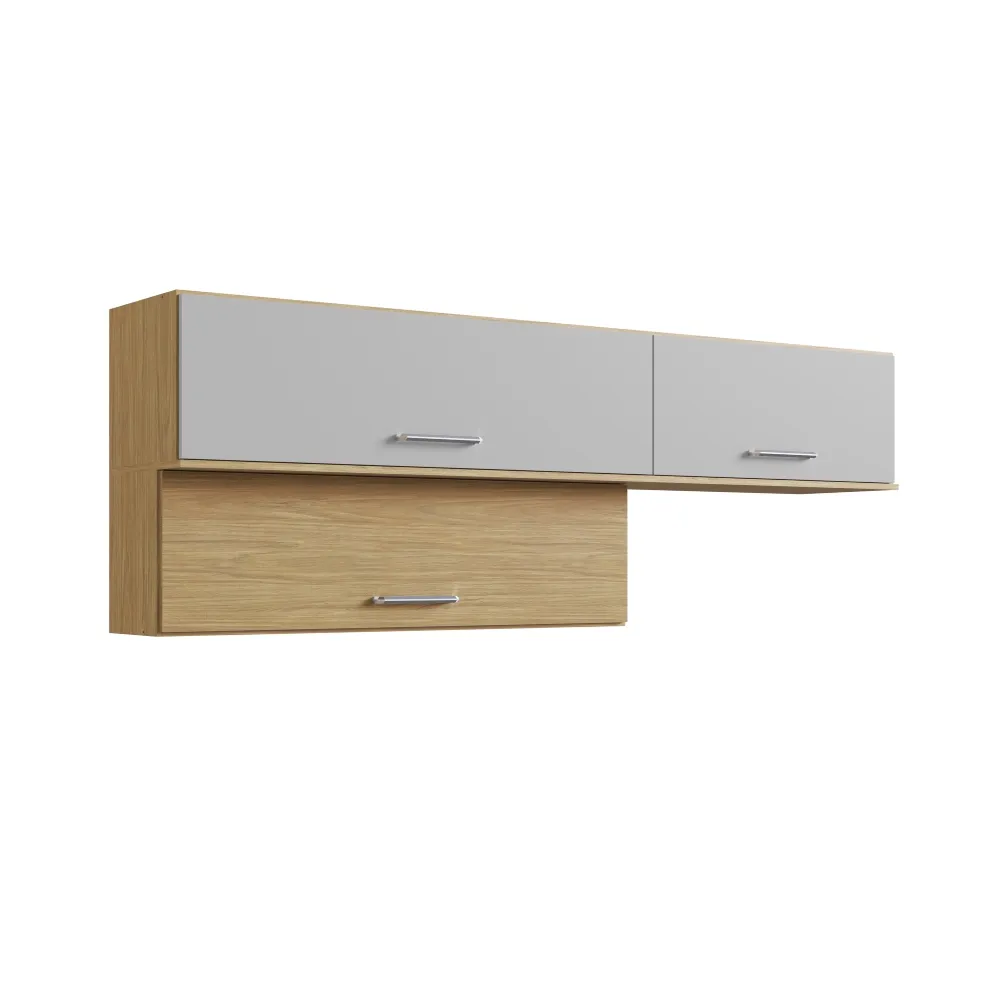 Aéreo Basculante 3 Portas 200CM Casamia Gaia 1830001 Louro Freijó/Off White SE