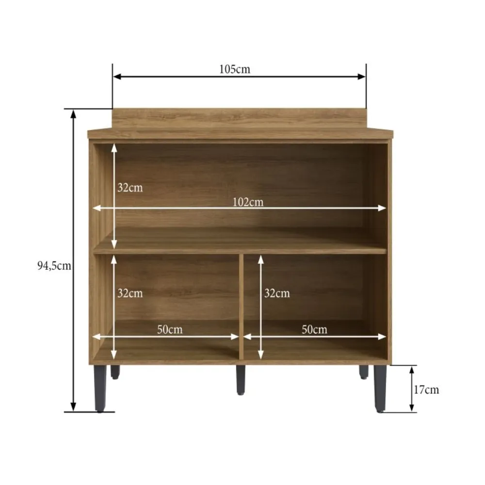 Balcão 105CM Casamia com 2 Portas Supreme 1780003 Teka/Off White SE